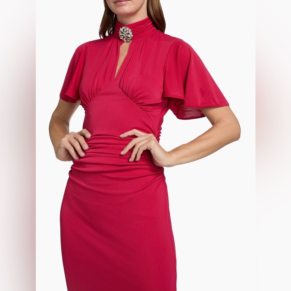 Cinq à Sept Fuchsia Midi Dress - Picture 5 of 13